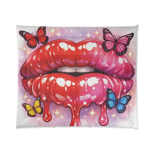 Lip Bloom Comforter