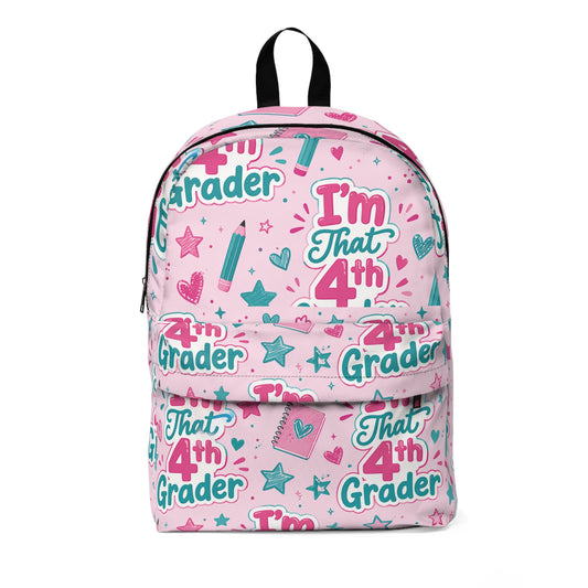 That 4th Grader Backpack – Cute Pink Back-to-School Kids Schoolbag