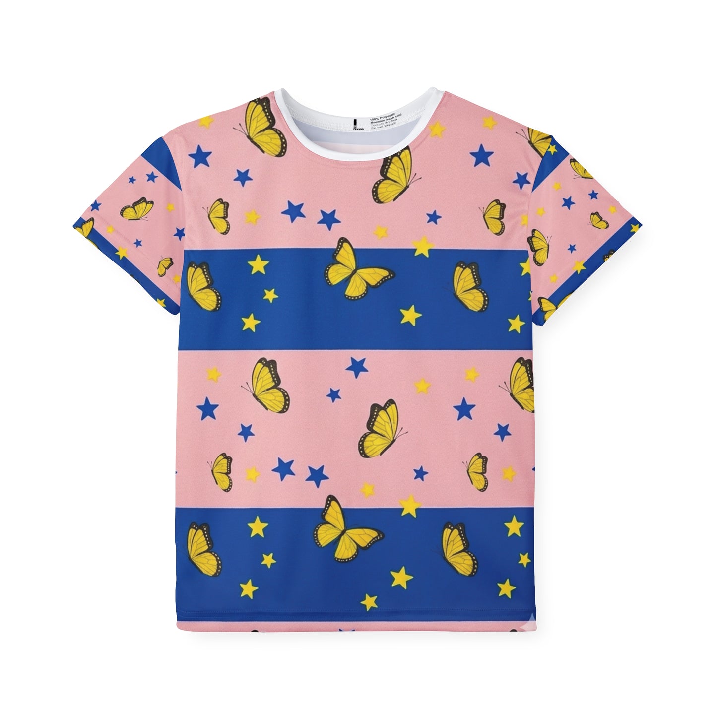 Blue & Gold Butterfly Kids Jersey