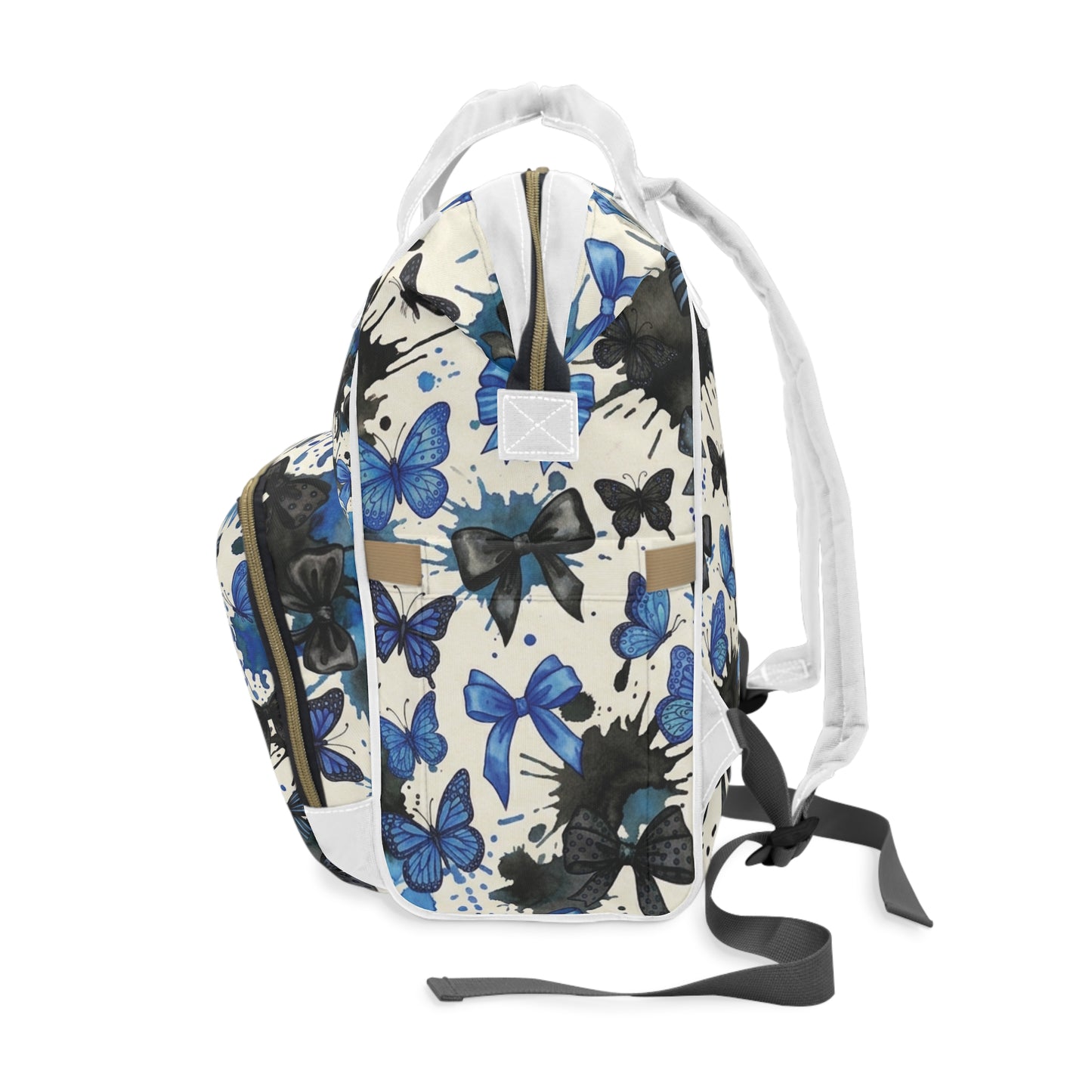 Black blue Bow Diaper Backpack