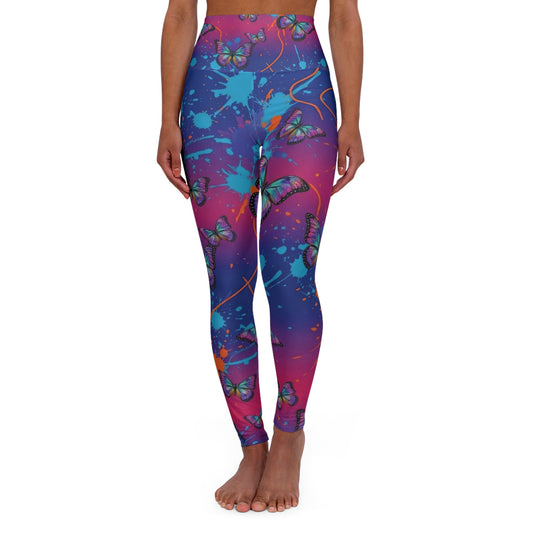 High Waisted Yoga Leggings (AOP)