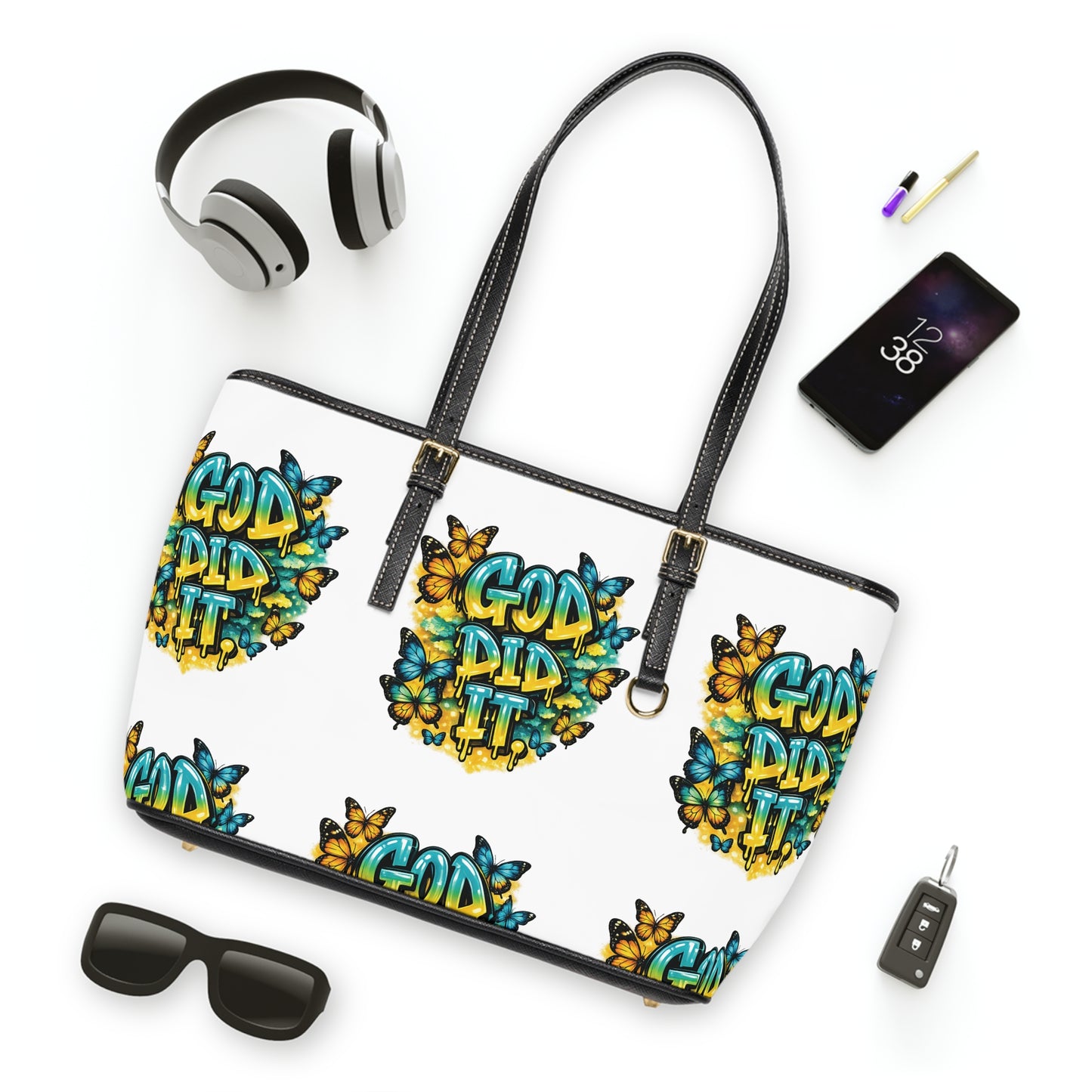 God Did It PU Leather Shoulder Bag