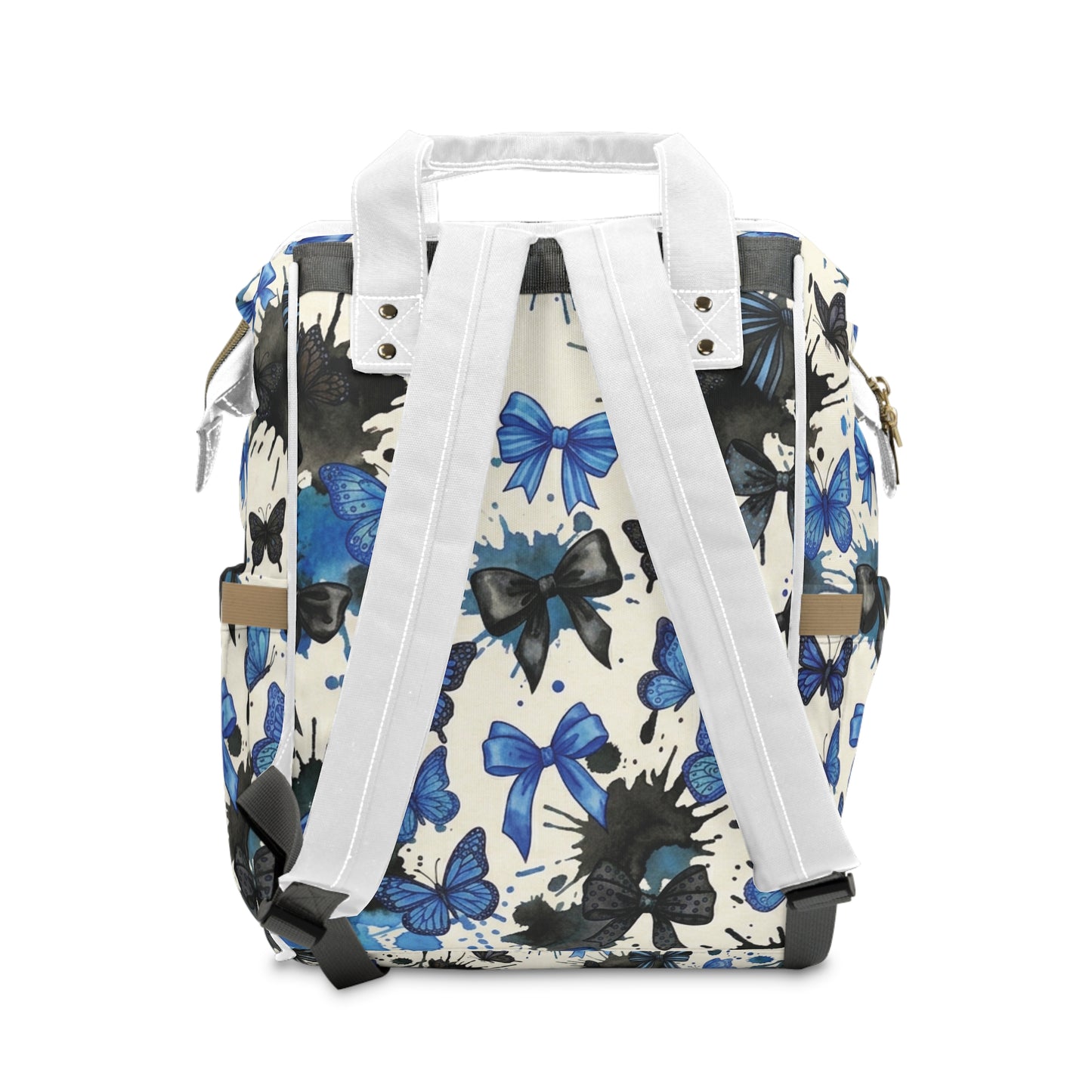 Black blue Bow Diaper Backpack