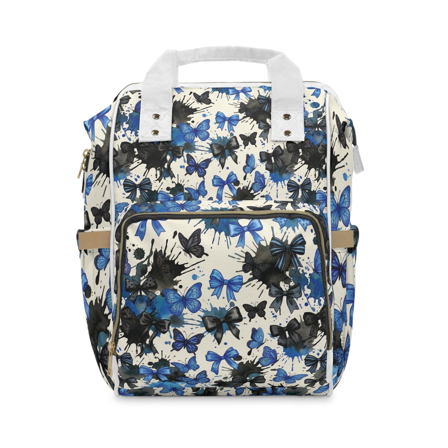 Black blue Bow Diaper Backpack