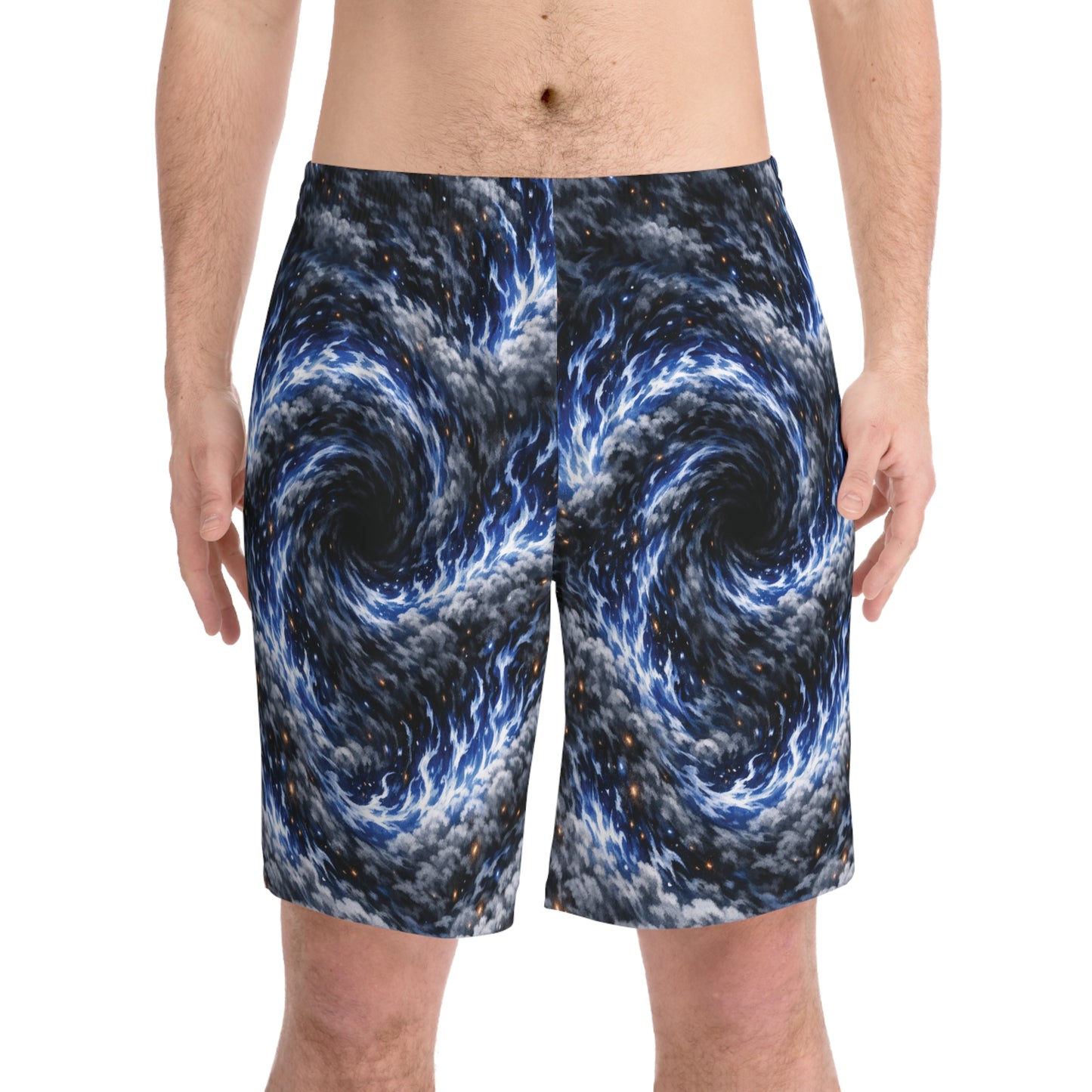 Men's Elastic Beach Shorts (AOP)